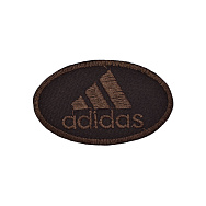Термоаппликация Adidas, 6,5х4 см, Коричневая, 1 шт (APL-053330)