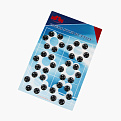Кнопки пришивные металлические, Черные, 8 мм, 1 набор (36 шт) (SEW-054988)
