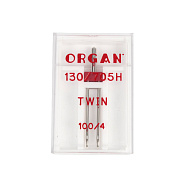 Голка подвійна ORGAN TWIN UNIVERSAL №100/4 для побутових швейних машин, 1 шт (SEW-054953)