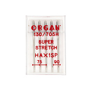 Голки ORGAN SUPER STRETCH №75-90 для побутових швейних машин, 5 шт, 1 набір (SEW-054951)