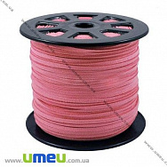Замшевий шнур, 3 мм, Рожевий, 1 м (LEN-000374)